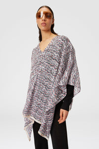 Poncho en tricot à chevrons Missoni