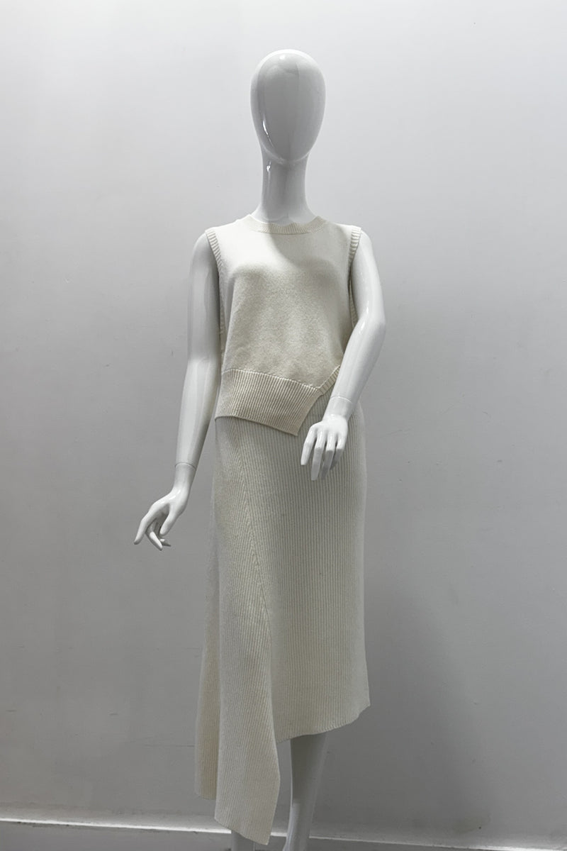 Jupe midi asymétrique en cachemire Notshy Juliette