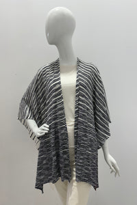 Poncho en tricot rayé Missoni