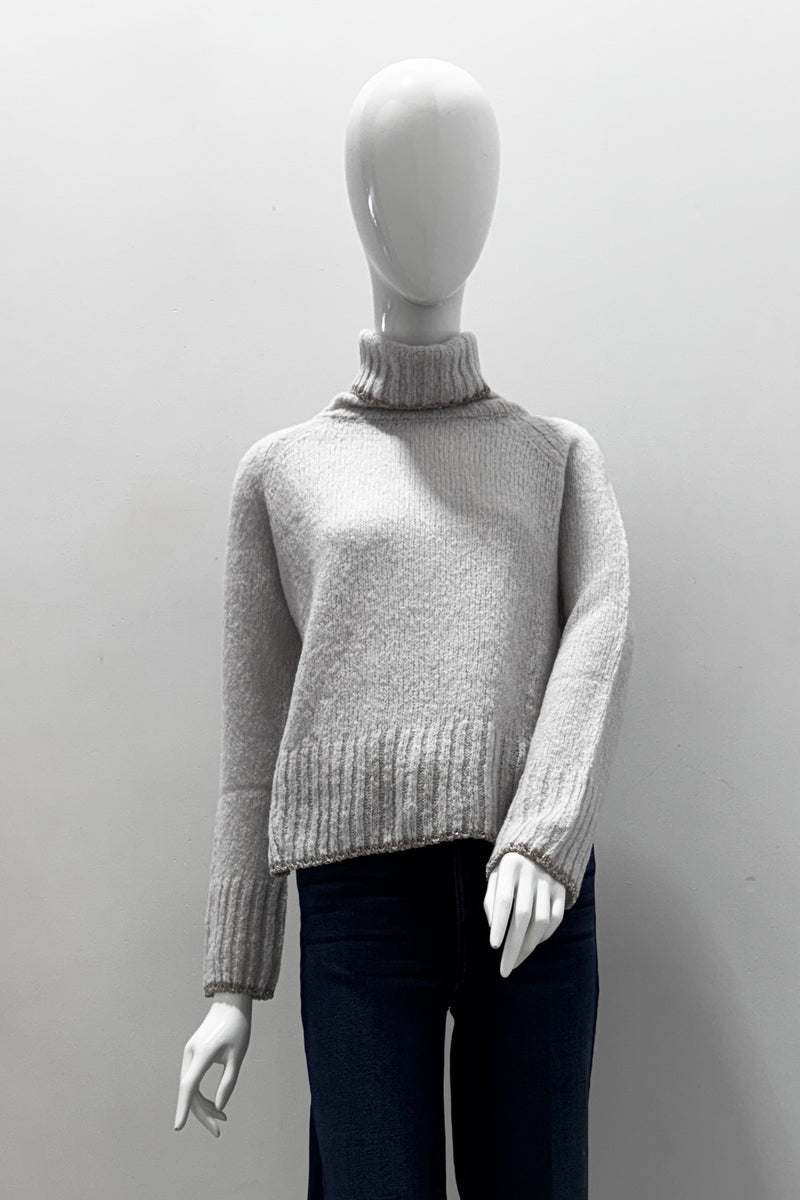 Tonet Turtleneck Sweater With Lurex Trim