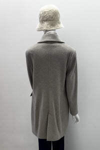 Manteau Cinzia Rocca en mélange de laine à simple boutonnage avec dickey