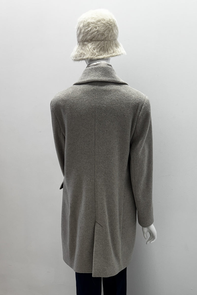 Manteau Cinzia Rocca en mélange de laine à simple boutonnage avec dickey