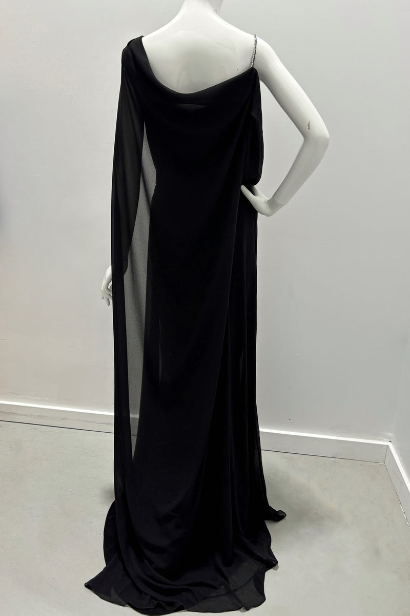 Robe à décolleté asymétrique Gemy Maalouf