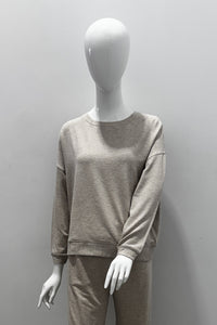 Majestic Filatures Sweat French Terry à Manches Longues et Col Rond