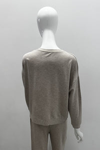 Majestic Filatures Sweat French Terry à Manches Longues et Col Rond