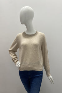 Repeat Short Sleeve Cashmere Rib Knit Sweater