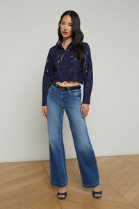 L'Agence Seychelle Cropped Blouse