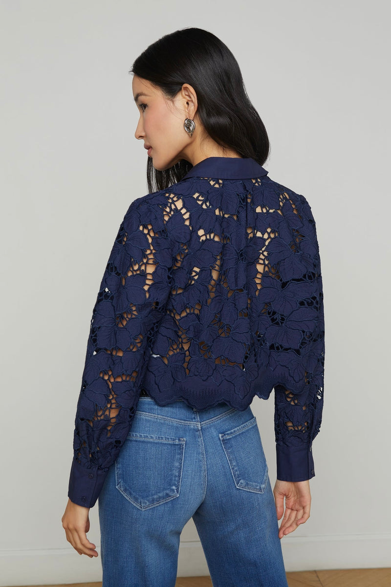 L'Agence Seychelle Cropped Blouse
