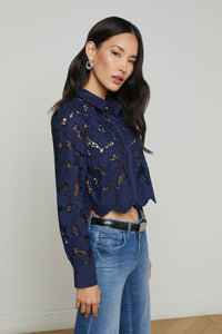 L'Agence Seychelle Cropped Blouse
