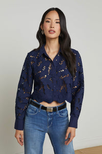 L'Agence Seychelle Cropped Blouse