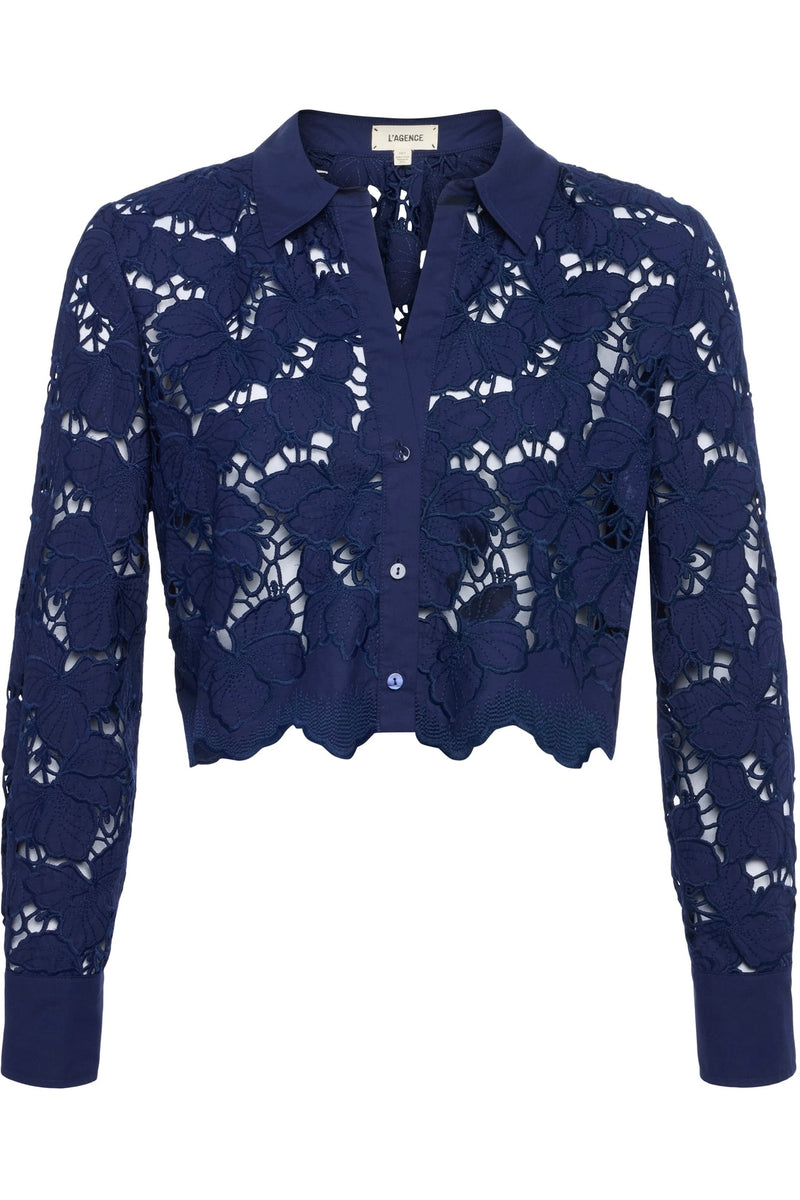 L'Agence Seychelle Cropped Blouse