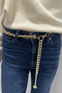 Ceinture chaîne simple en cuir Brave Mouton Nappa