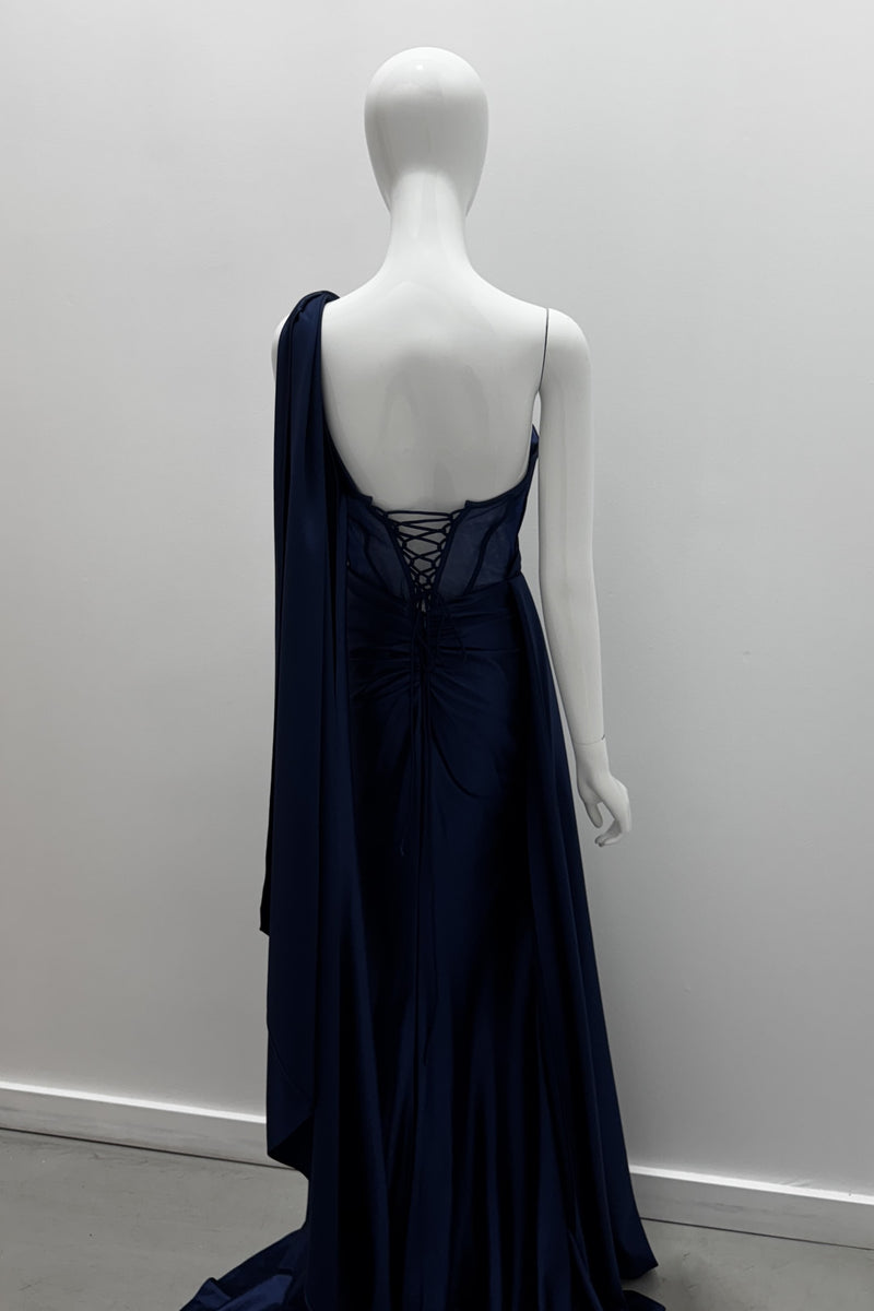 Jessica AngelRobe en satin avec corset transparent