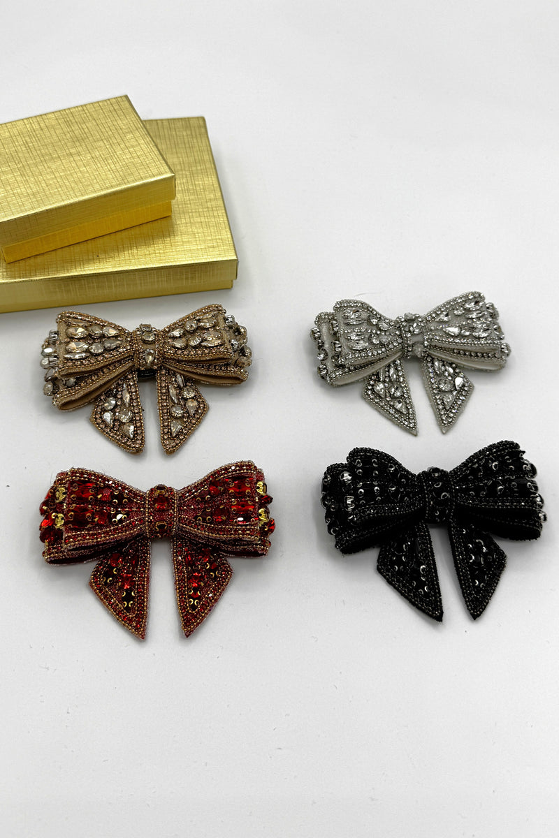 Crystal Bow Pin