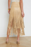 L'Agence Karolina Fringe Vegan Leather Skirt