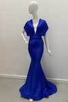 Tie Wrap V-Neck Gown