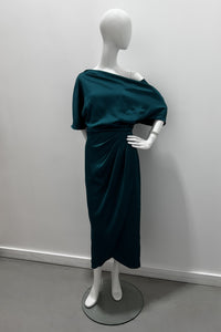Robe drapée Theia Rayna à une épaule