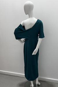 Robe drapée Theia Rayna à une épaule