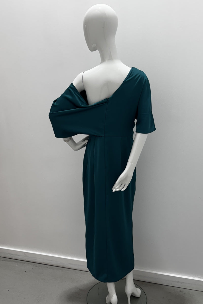 Robe drapée Theia Rayna à une épaule