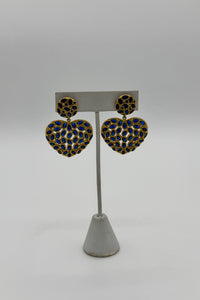 Boucles d'oreilles en forme de cœur ornées de cristaux Tres Chic