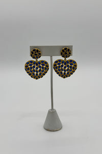 Boucles d'oreilles en forme de cœur ornées de cristaux Tres Chic