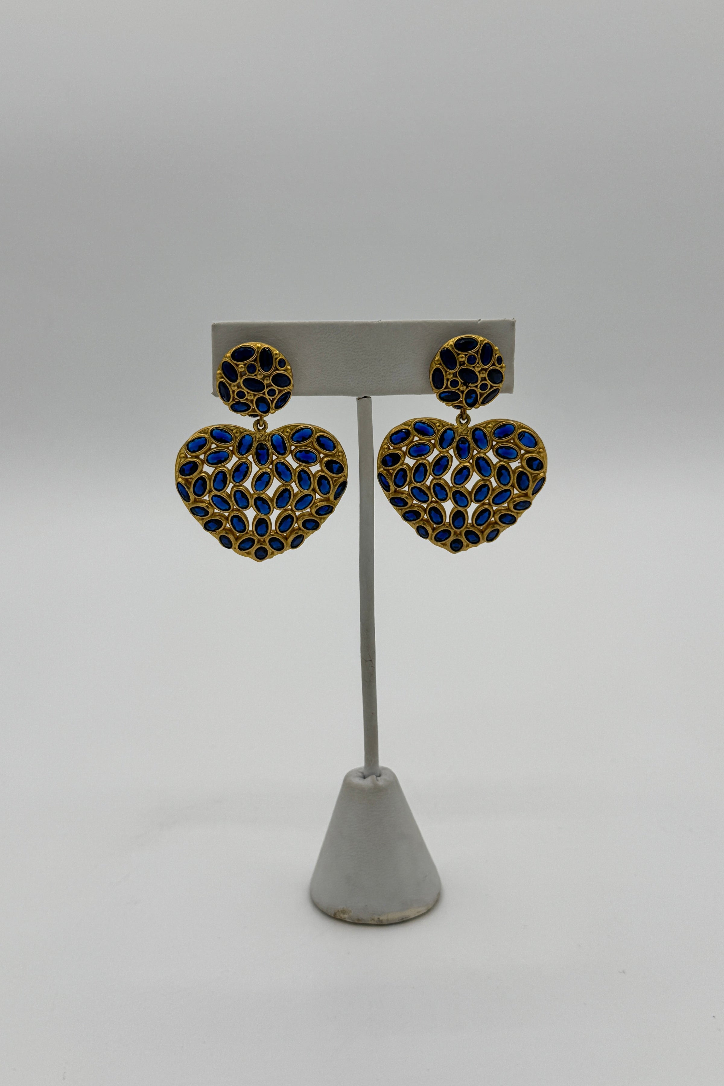 Boucles d'oreilles en forme de cœur ornées de cristaux Tres Chic