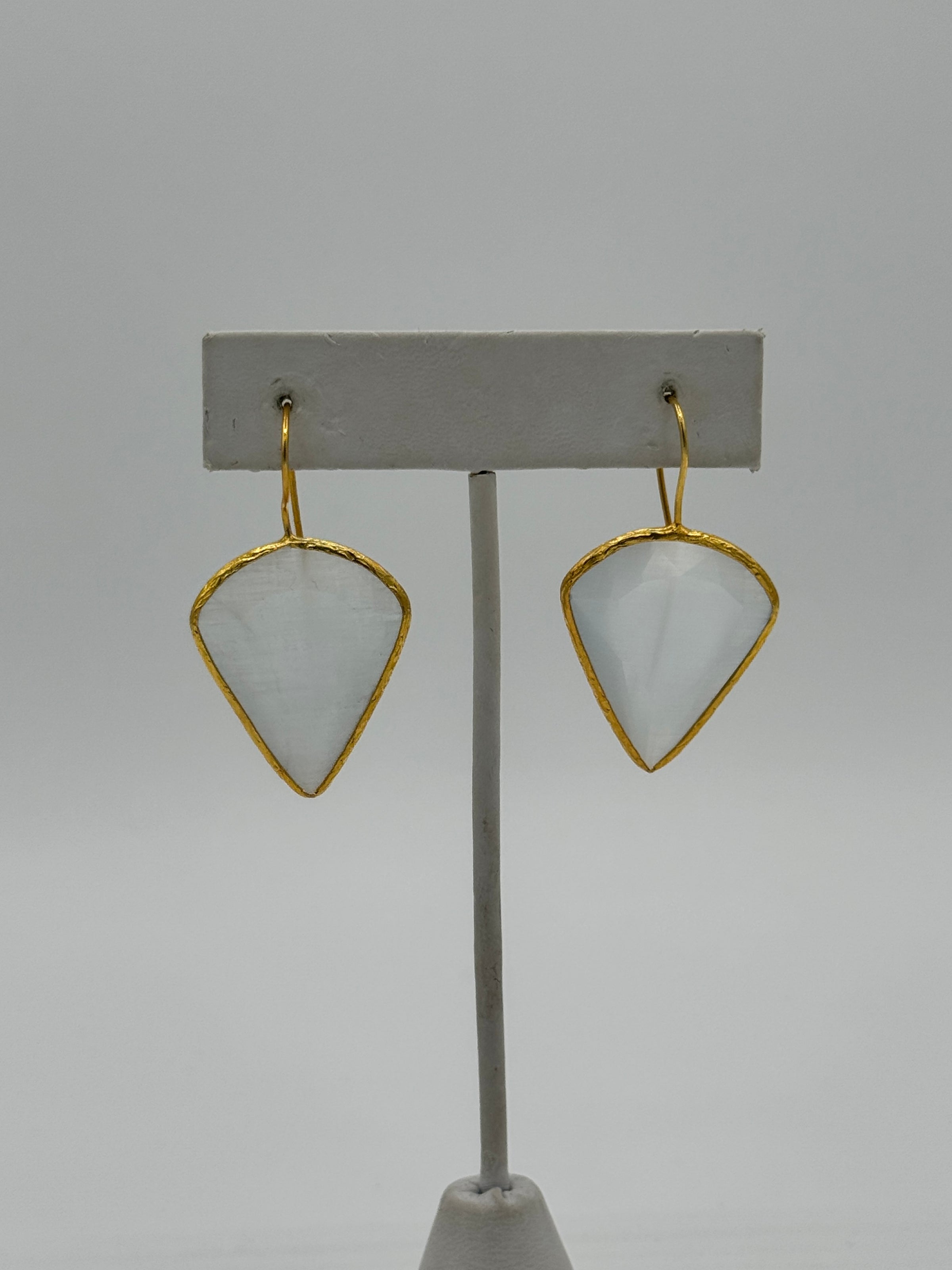 Tres Chic Pearl Gold Plated  Earrings