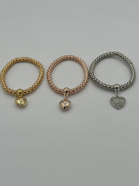 Tres Chic 3pc Bracelet with Heart Bracelet