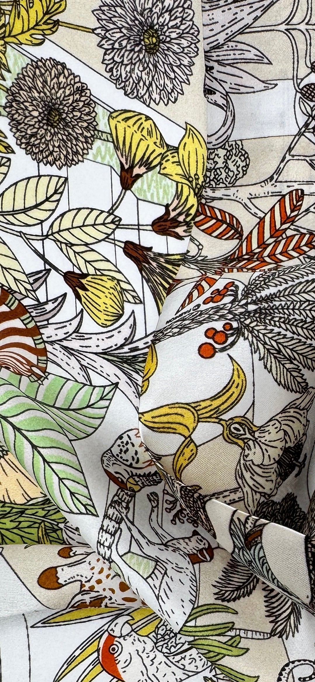 Safari Garden Silk Scarf