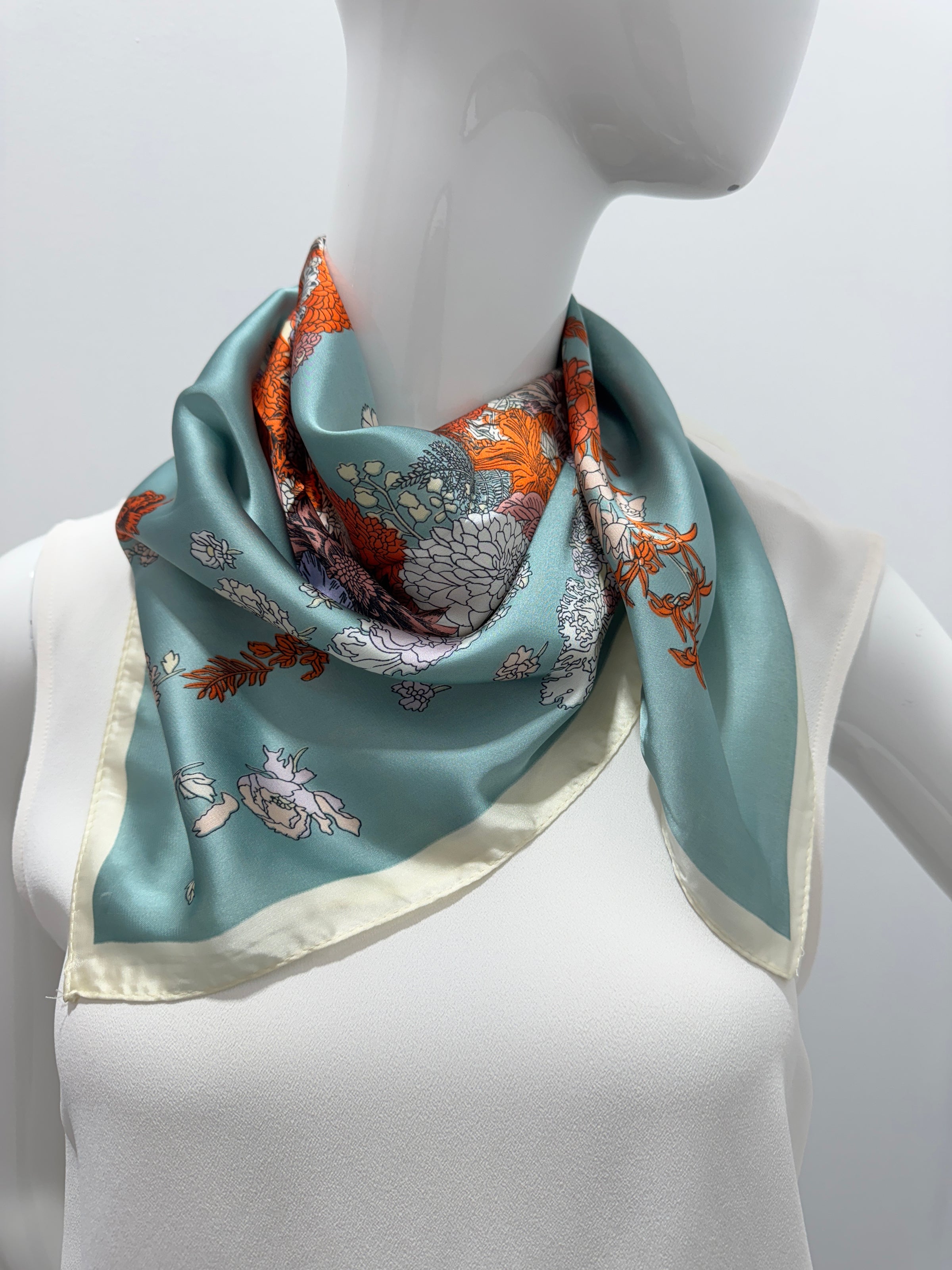 Floral Symphony Silk Scarf