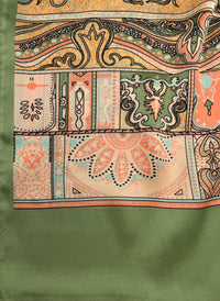 Écharpe en soie Élégance Verdoyante