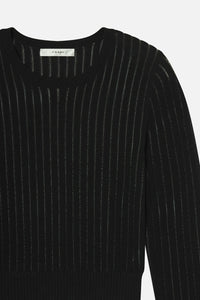 Frame Sheer Stripe Sweater