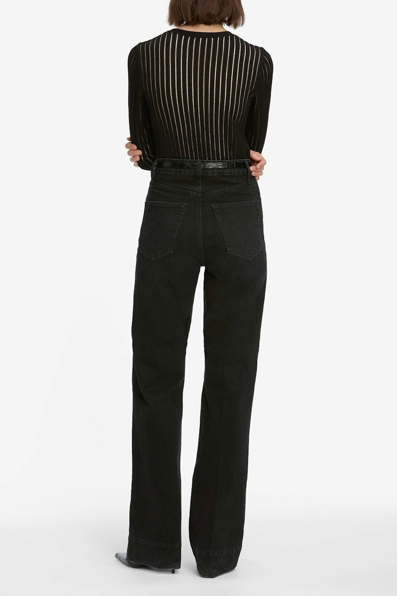 Frame Sheer Stripe Sweater