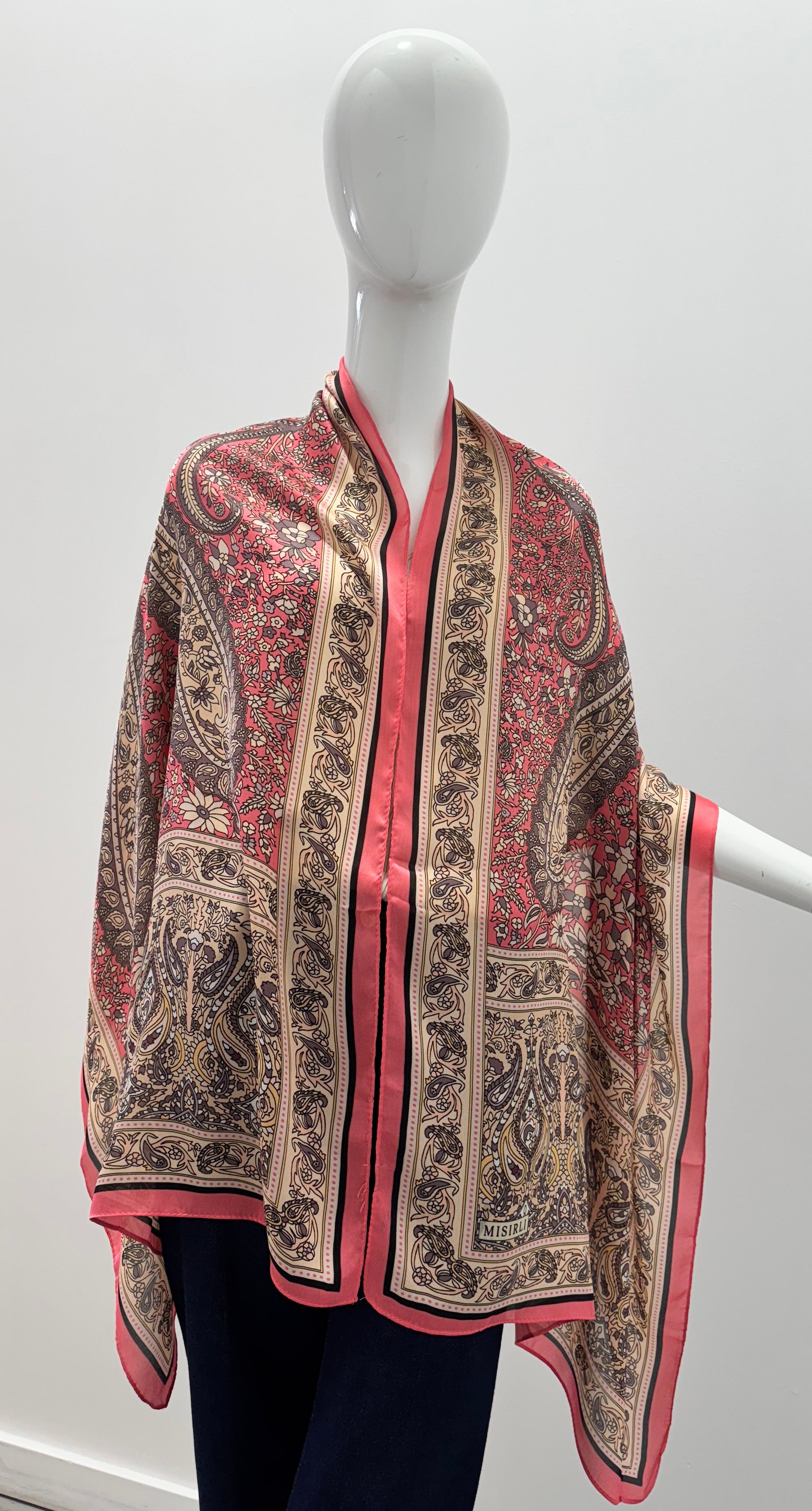 Foulard en soie orchidée rose pâle