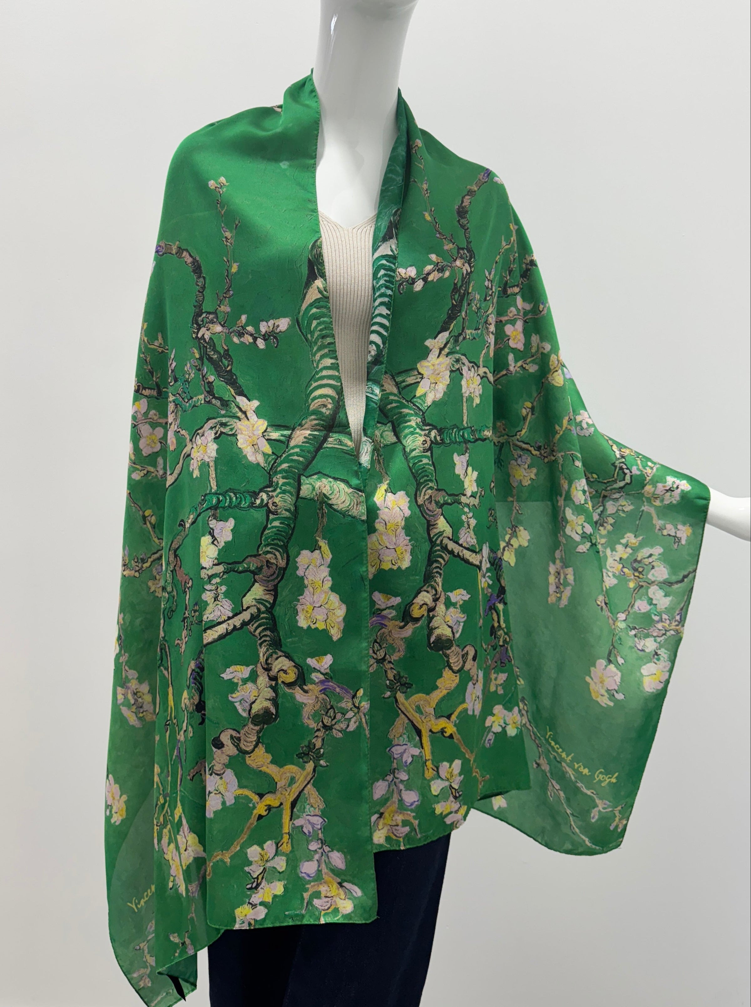 Almond Blossom Silk Scarf