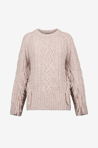 Smythe Crewneck Fringe Sweater