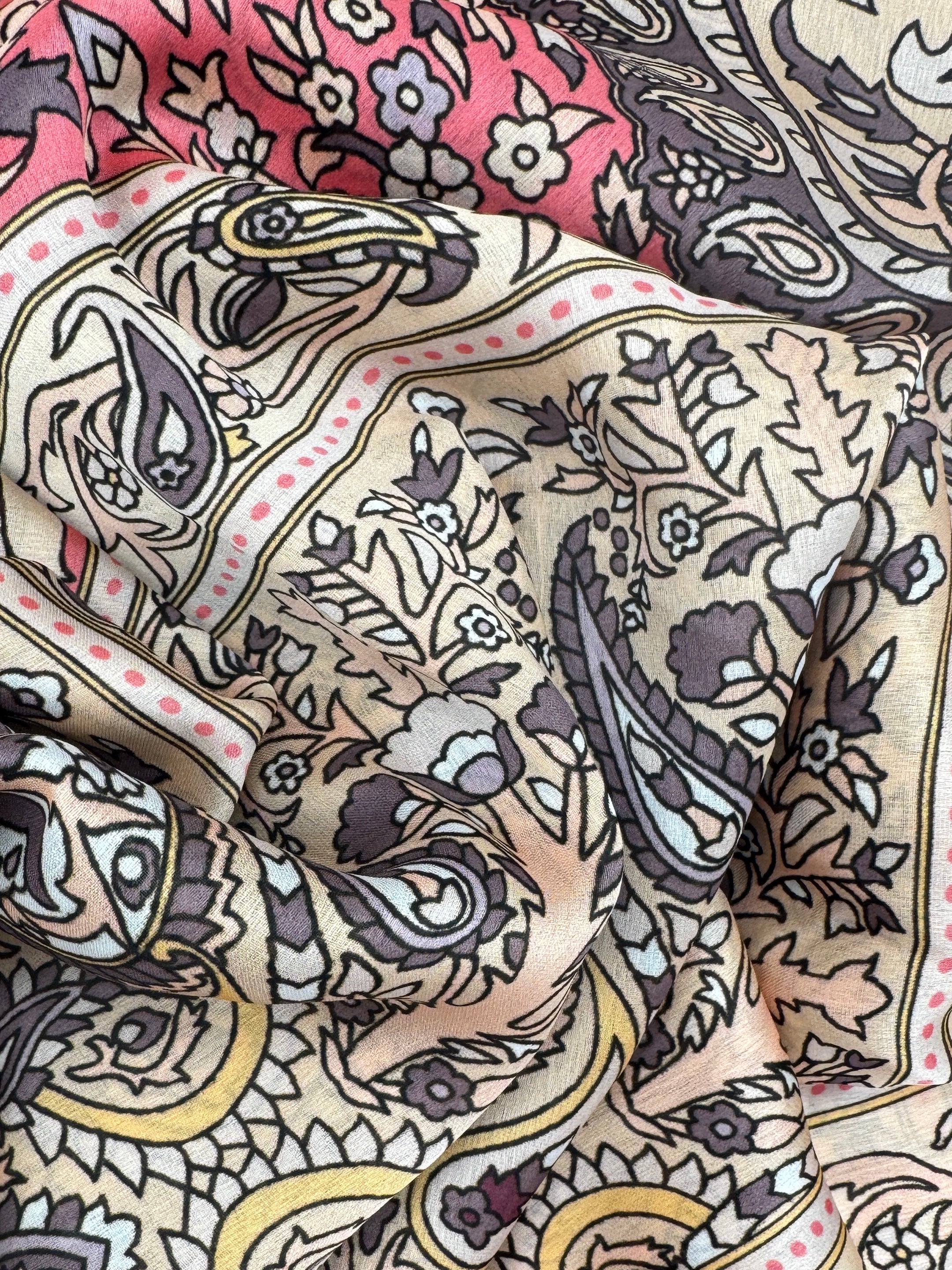 Foulard en soie orchidée rose pâle