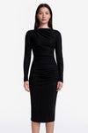 Smythe Ruched Knit Midi Dress