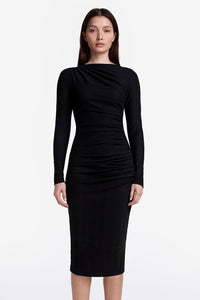 Smythe Ruched Knit Midi Dress