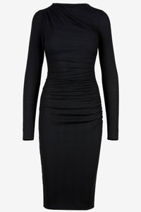 Smythe Ruched Knit Midi Dress