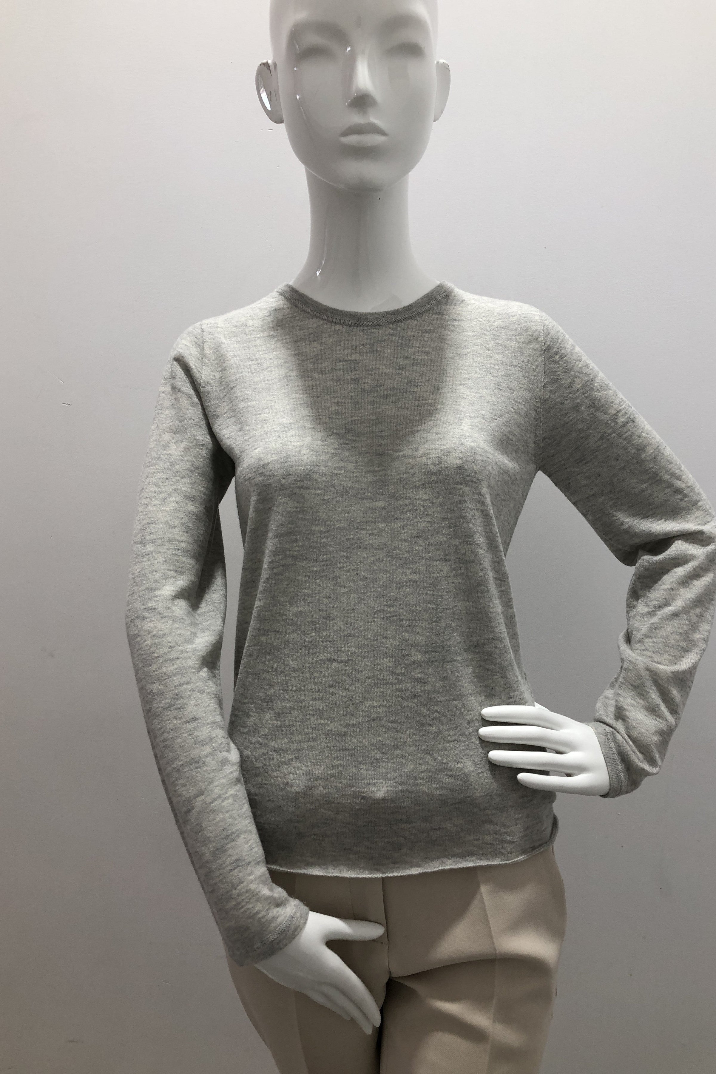Majestic Filatures Cashmere Long Sleeve Crewneck Gray