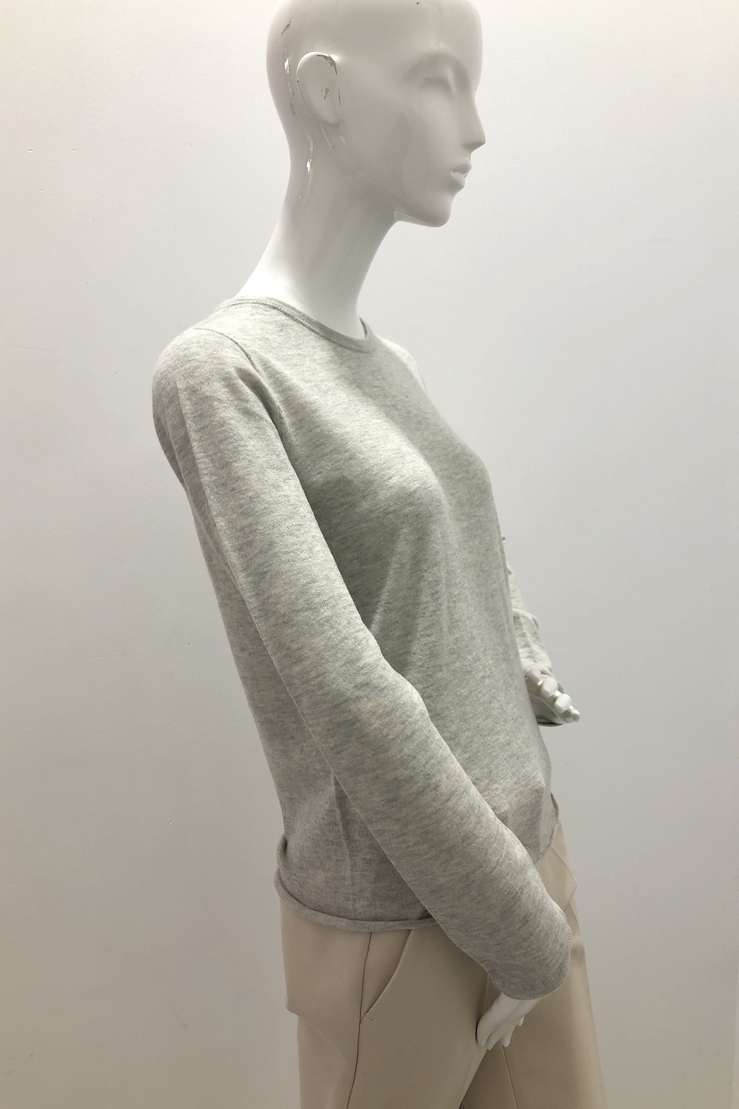 Majestic Filatures Cashmere Long Sleeve Crewneck Gray