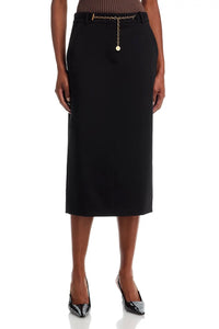 Veronica Beard Hoffman Belted Skirt