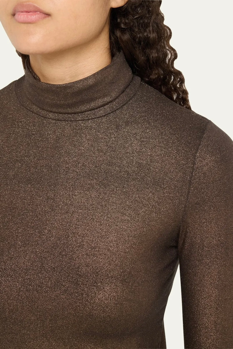 Majestic Filatures Soft Touch Metallic Turtleneck