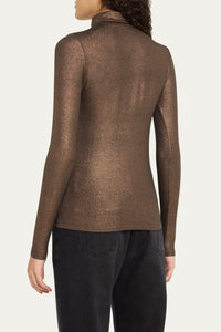 Majestic Filatures Soft Touch Metallic Turtleneck