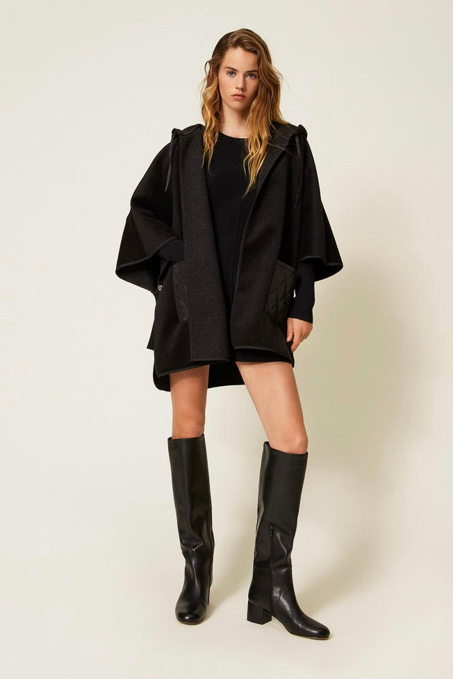 Poncho en maille Twinset avec poches
