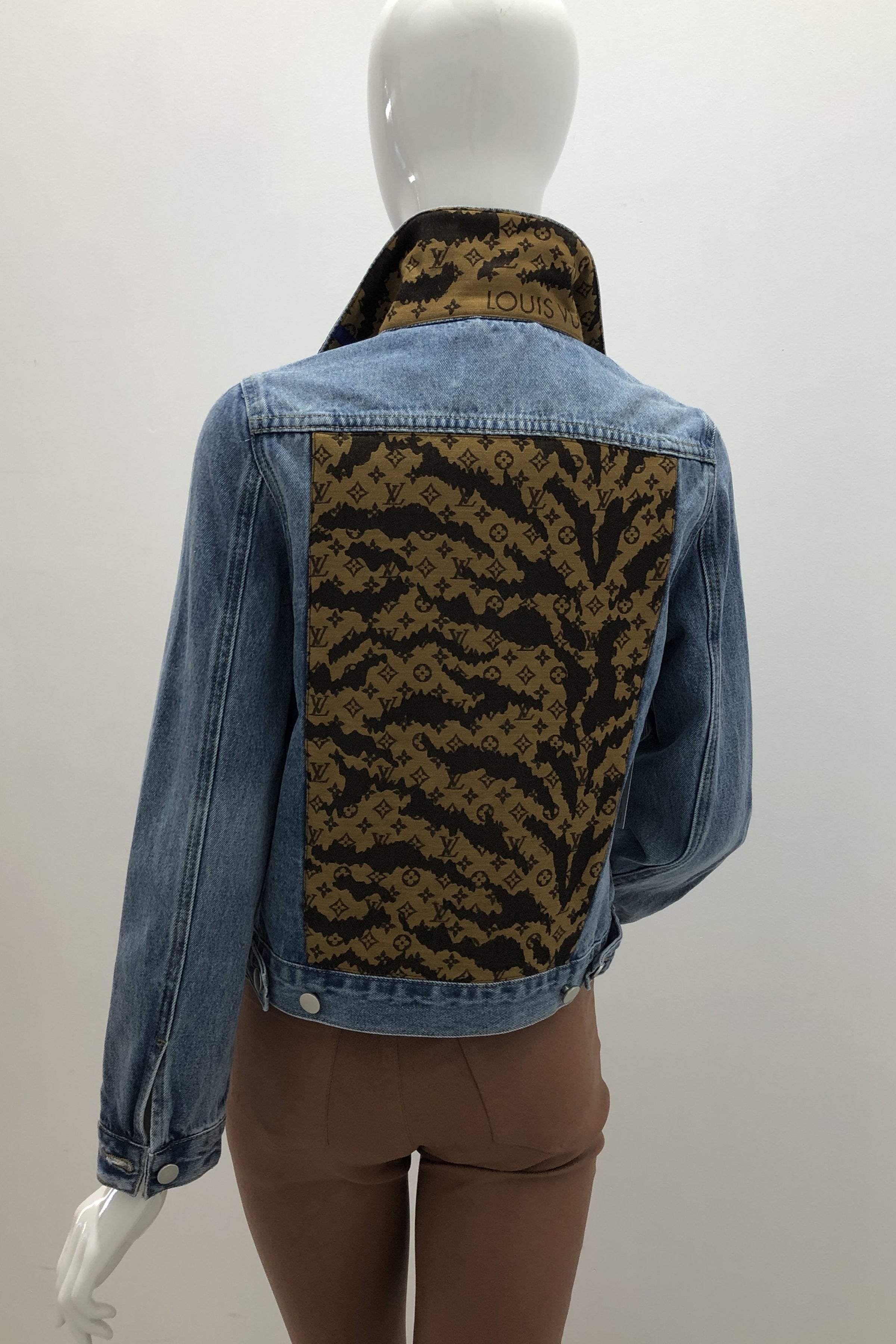 Louis Vuitton Designer Denim Scarf Jacket