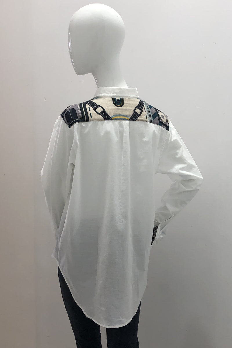 Ascend Hermes Paris Silk Scarf Design Blouse