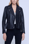 L'Agence Teo Belted Leather Jacket