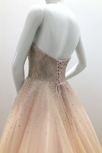 Jovani Strapless Crystal Embellishment Ball Gown